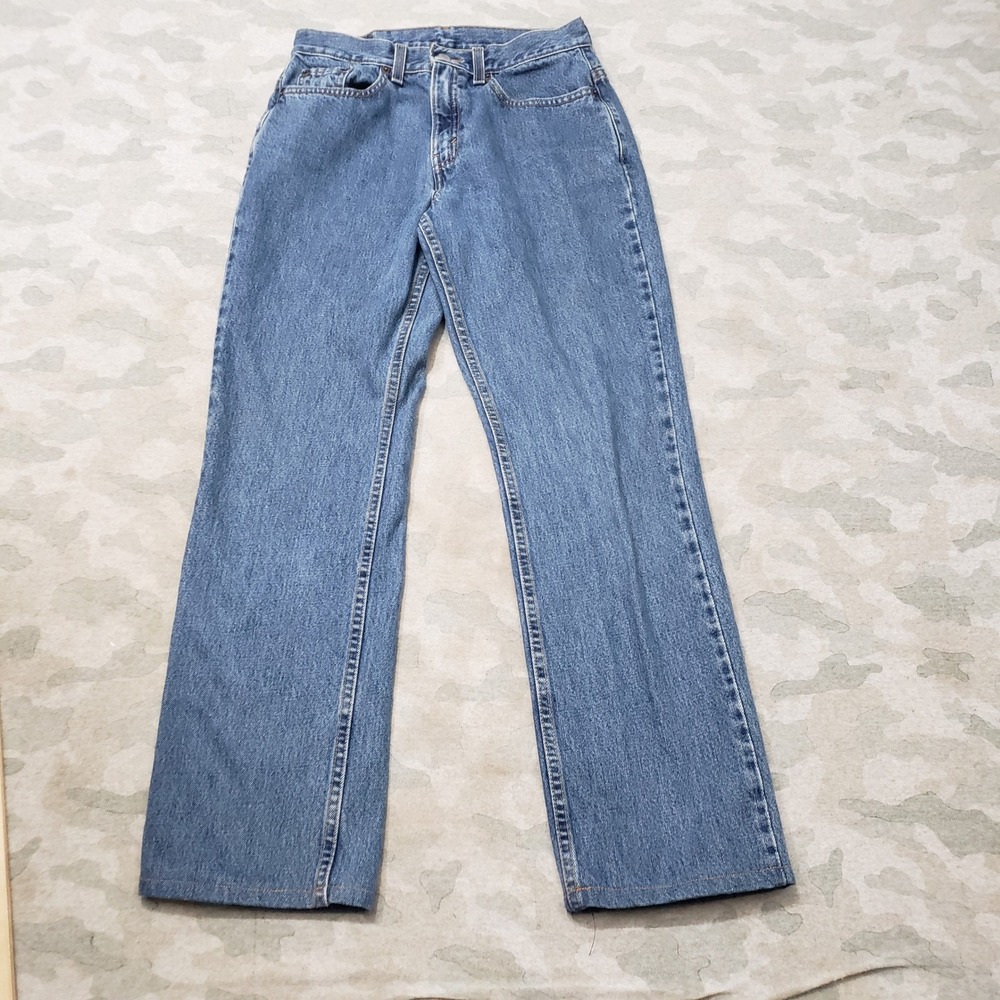 VTG Levis 505 Jeans Women 8 Blue Y2k Straight Leg Lower Rise Denim Medium Wash